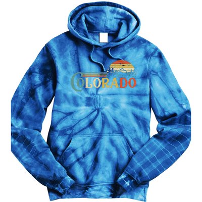 Colorado Rocky Mountain Sun Boulder Hiking Tie Dye Hoodie