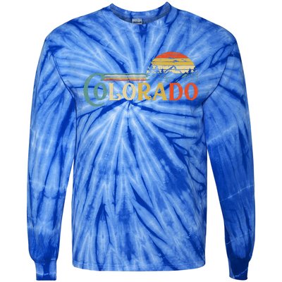 Colorado Rocky Mountain Sun Boulder Hiking Tie-Dye Long Sleeve Shirt