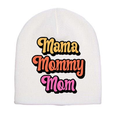 Cool Retro Mom Gift Mama Mommy Mom Short Acrylic Beanie