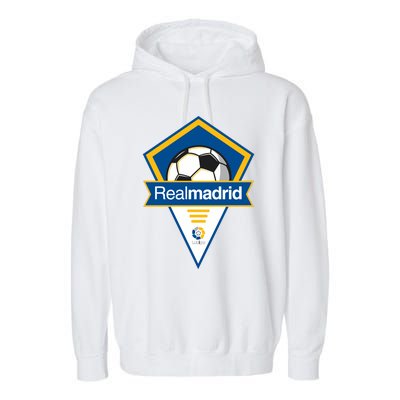 Cool Real Madrid Symbol Soccer Garment-Dyed Fleece Hoodie