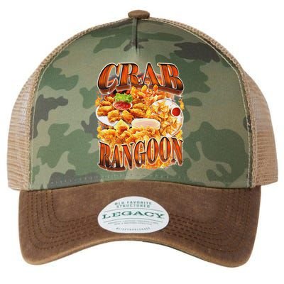 Crab Rangoon Meme Bootleg Rap Style 90s Vintage Funny 1990s Legacy Tie Dye Trucker Hat