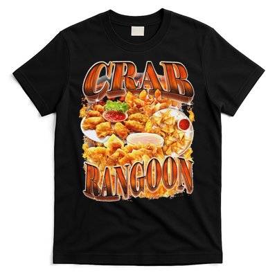 Crab Rangoon Meme Bootleg Rap Style 90s Vintage Funny 1990s T-Shirt