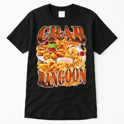 Crab Rangoon Meme Bootleg Rap Style 90s Vintage Funny 1990s Tall T-Shirt