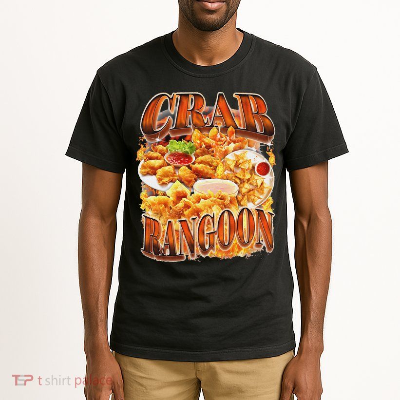 Crab Rangoon Meme Bootleg Rap Style 90s Vintage Funny 1990s Tall T-Shirt