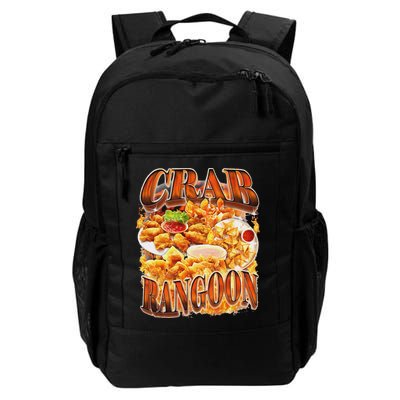 Crab Rangoon Meme Bootleg Rap Style 90s Vintage Funny 1990s Backpack