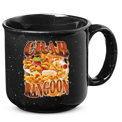 Crab Rangoon Meme Bootleg Rap Style 90s Vintage Funny 1990s 15oz Campfire Ceramic Mug
