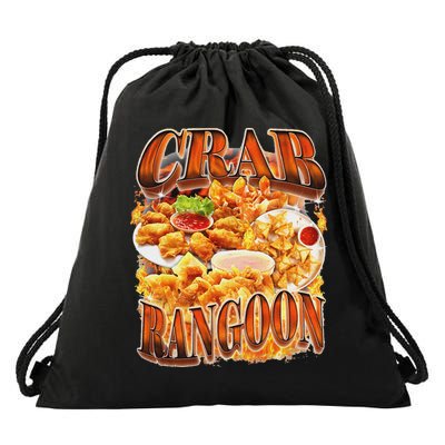 Crab Rangoon Meme Bootleg Rap Style 90s Vintage Funny 1990s Drawstring Bag