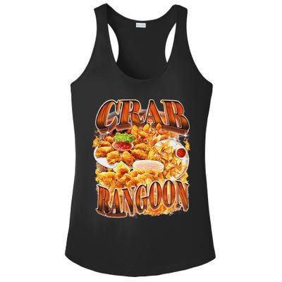 Crab Rangoon Meme Bootleg Rap Style 90s Vintage Funny 1990s Ladies PosiCharge Competitor Racerback Tank
