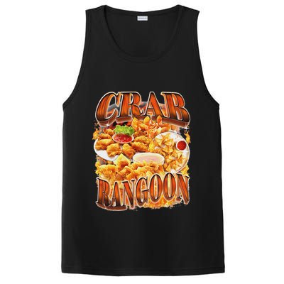 Crab Rangoon Meme Bootleg Rap Style 90s Vintage Funny 1990s PosiCharge Competitor Tank