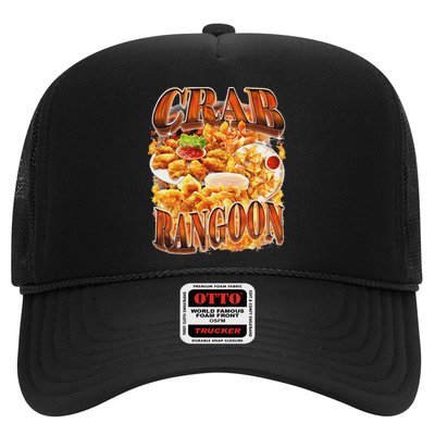 Crab Rangoon Meme Bootleg Rap Style 90s Vintage Funny 1990s Trucker Hat