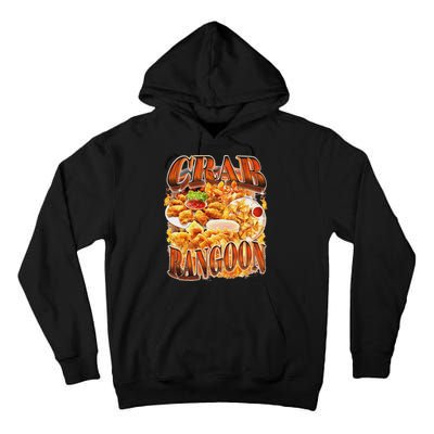 Crab Rangoon Meme Bootleg Rap Style 90s Vintage Funny 1990s Tall Hoodie