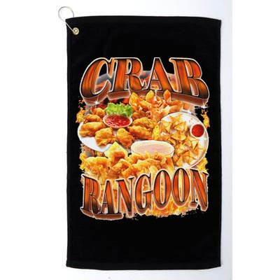 Crab Rangoon Meme Bootleg Rap Style 90s Vintage Funny 1990s Golf Towel