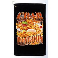 Crab Rangoon Meme Bootleg Rap Style 90s Vintage Funny 1990s Golf Towel