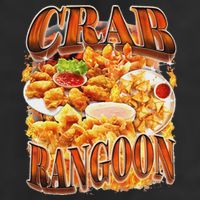 Crab Rangoon Meme Bootleg Rap Style 90s Vintage Funny 1990s Golf Towel