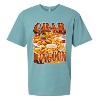 Crab Rangoon Meme Bootleg Rap Style 90s Vintage Funny 1990s Sueded Cloud Jersey T-Shirt