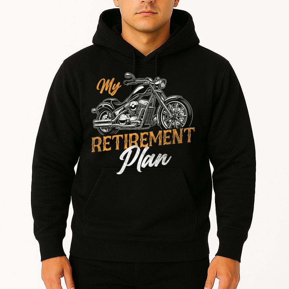 Classic Retired Motorcycle Biker My Retirement Plan Grandpa Hoodie