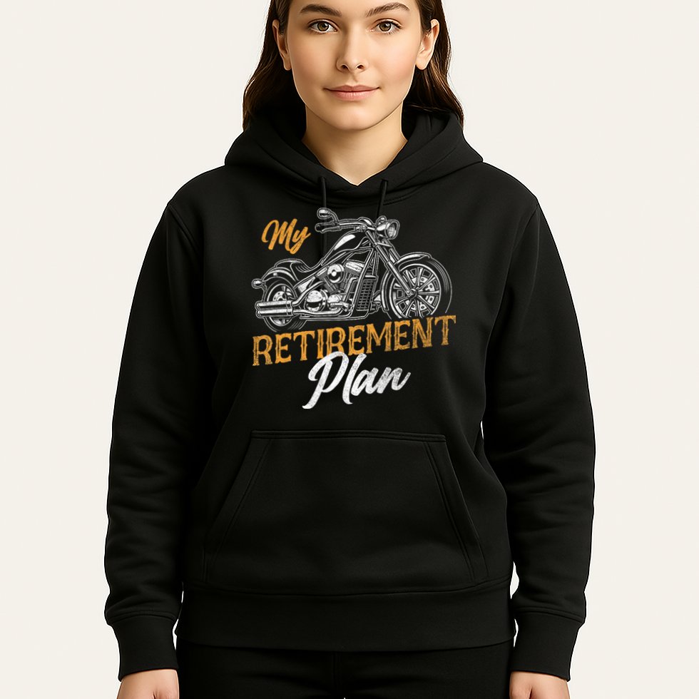Classic Retired Motorcycle Biker My Retirement Plan Grandpa Hoodie