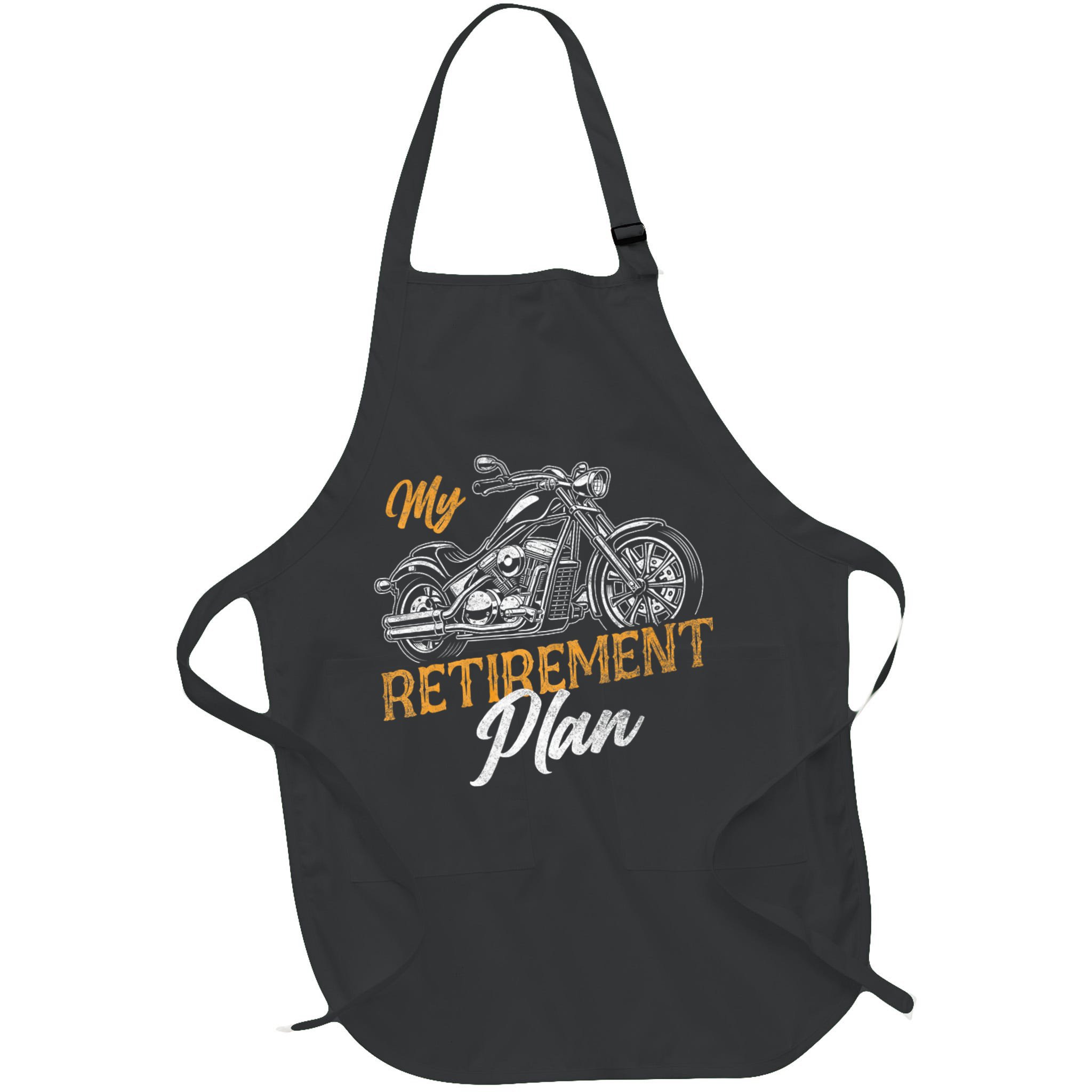 Classic Retired Motorcycle Biker My Retirement Plan Grandpa Apron