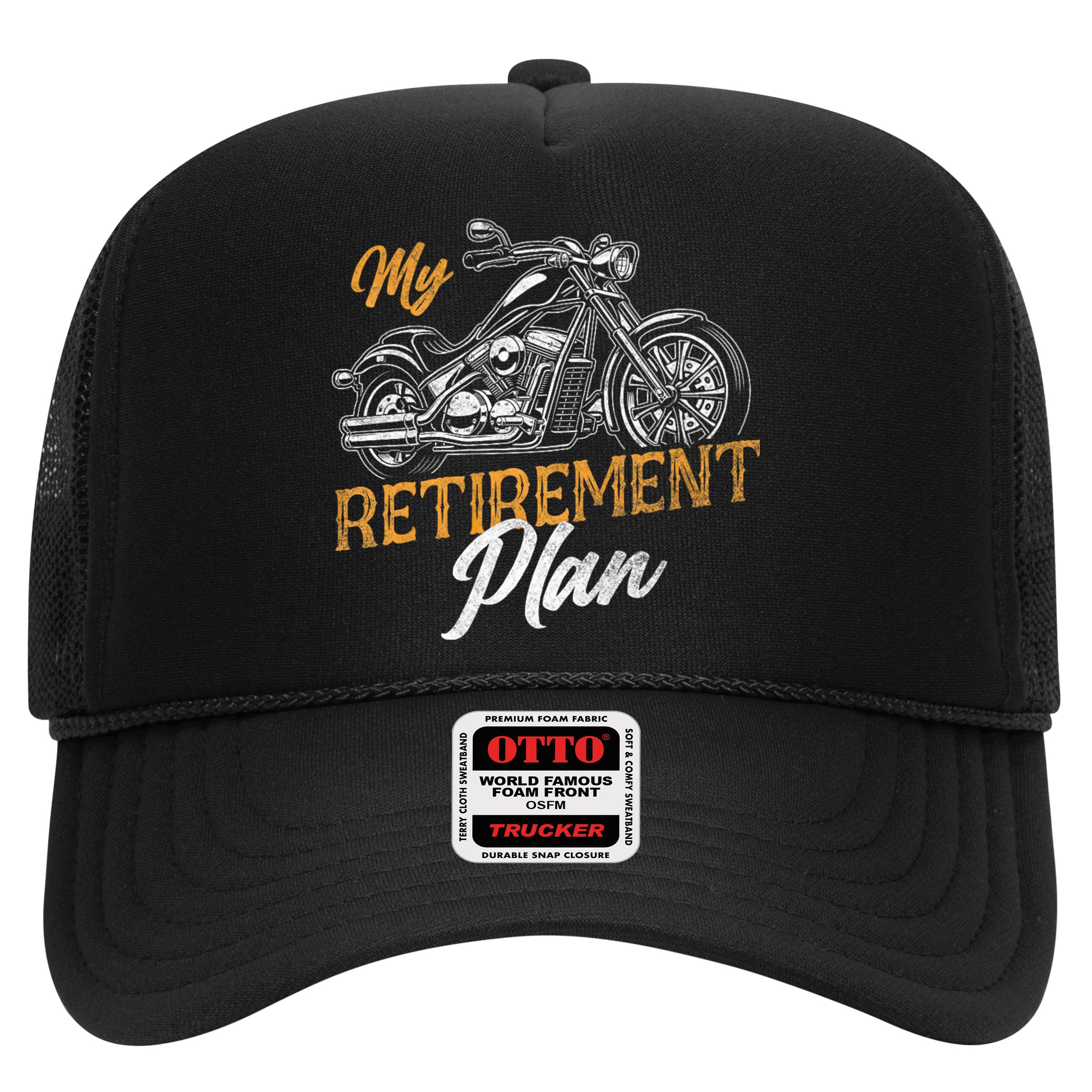 Classic Retired Motorcycle Biker My Retirement Plan Grandpa Hat