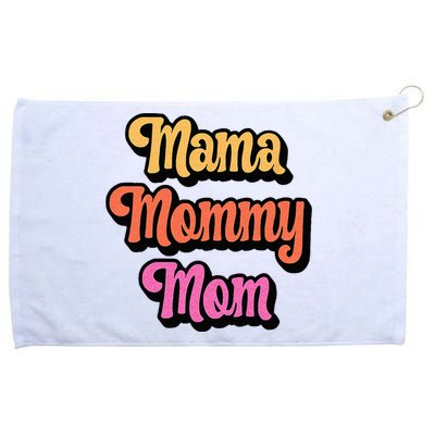 Cool Retro Mom Gift Mama Mommy Mom Grommeted Golf Towel