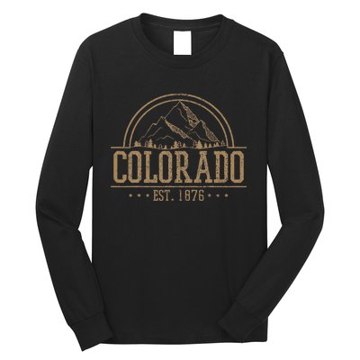 Colorado Rocky Mountains Est. 1876 Hiking Outdoor Long Sleeve Shirt