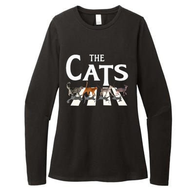 Cat Rock Music Funny Cat Lover Womens CVC Long Sleeve Shirt