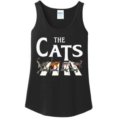 Cat Rock Music Funny Cat Lover Ladies Essential Tank