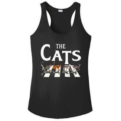 Cat Rock Music Funny Cat Lover Ladies PosiCharge Competitor Racerback Tank