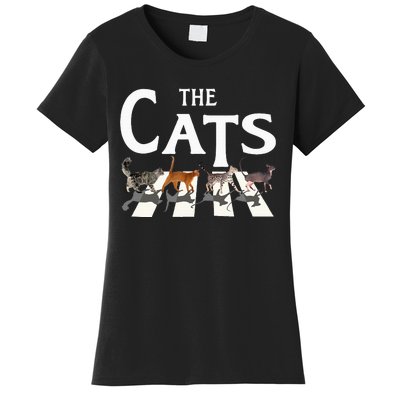 Cat Rock Music Funny Cat Lover Women's T-Shirt