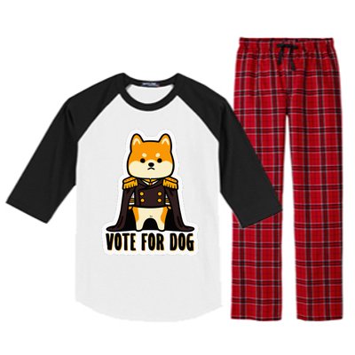 Captain Rufus Montgomery Vote For Dog Raglan Sleeve Pajama Set