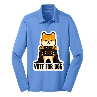 Captain Rufus Montgomery Vote For Dog Silk Touch Performance Long Sleeve Polo