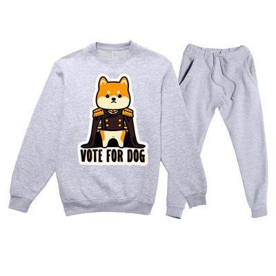 Captain Rufus Montgomery Vote For Dog Premium Crewneck Sweatsuit Set