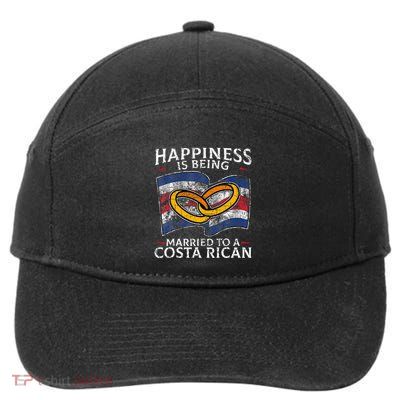Costa Rica Marriage Costa Rican Heritage Married Flag 7-Panel Snapback Hat