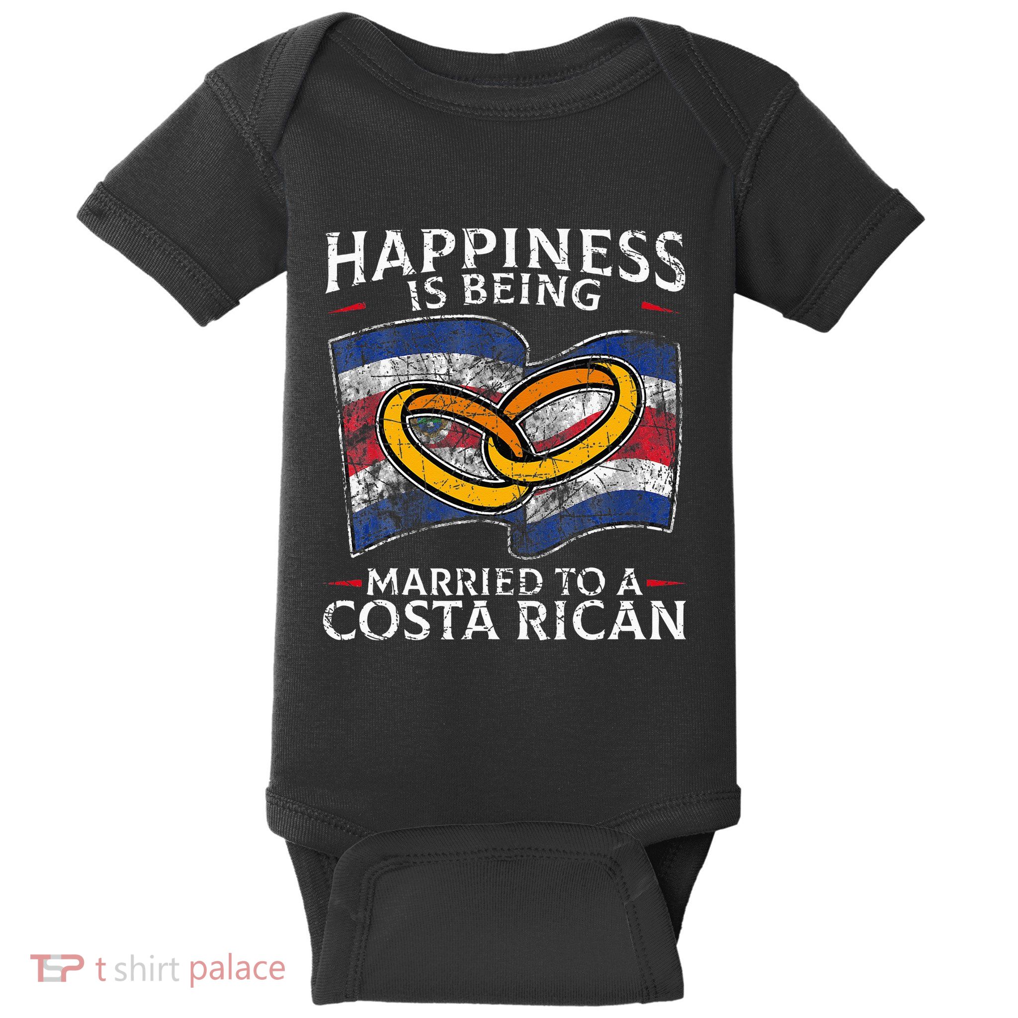 Costa Rica Marriage Costa Rican Heritage Married Flag Baby Bodysuit