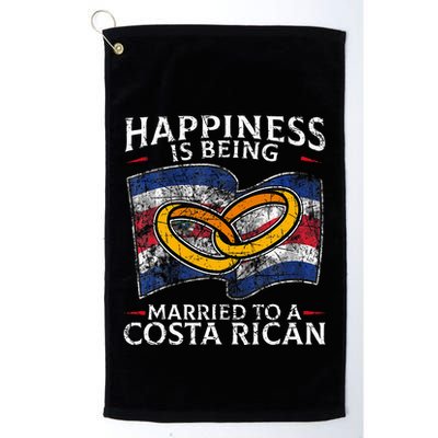 Costa Rica Marriage Costa Rican Heritage Married Flag Golf Towel