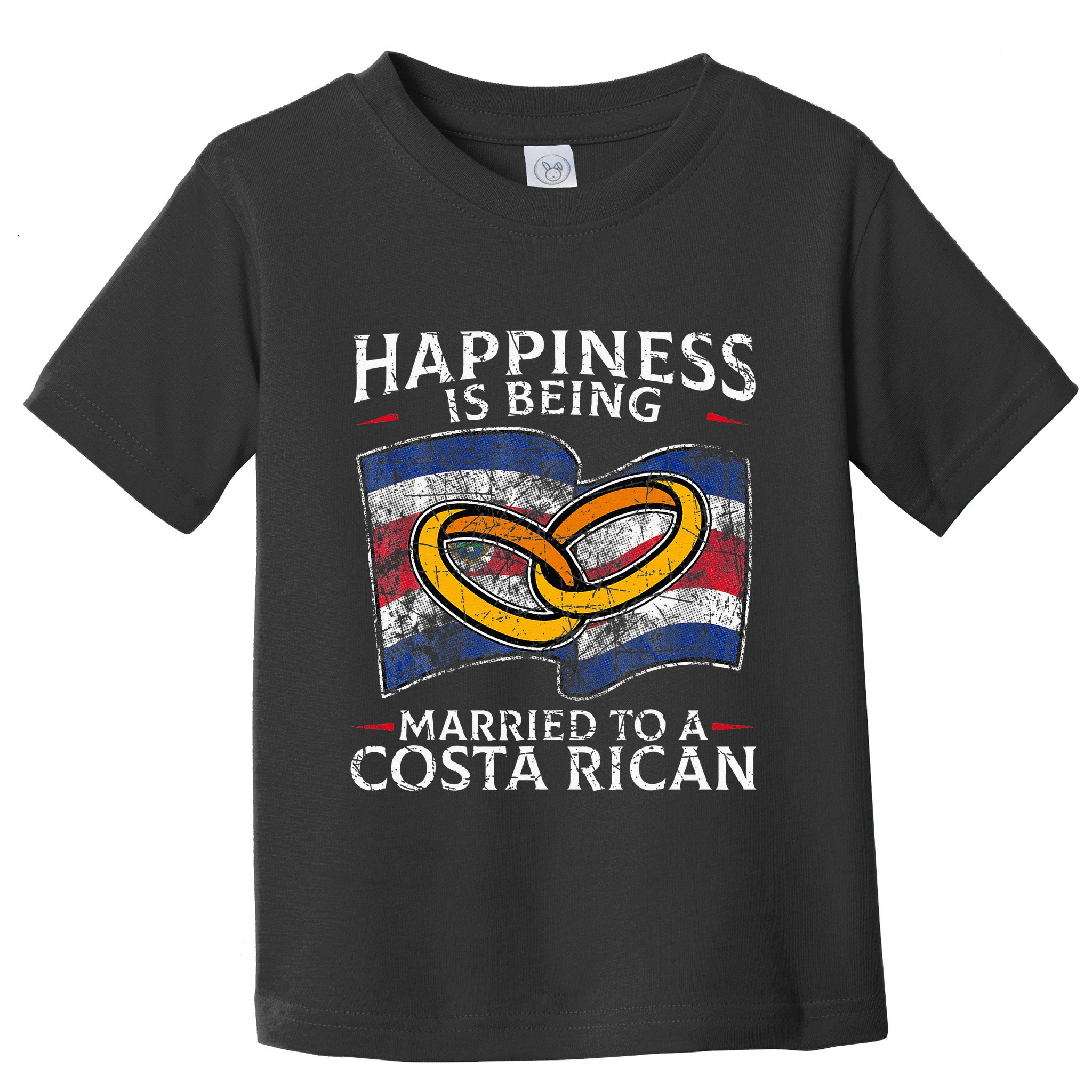Costa Rica Marriage Costa Rican Heritage Married Flag Toddler T-Shirt