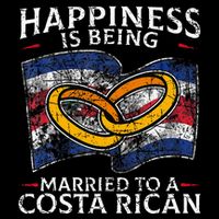 Costa Rica Marriage Costa Rican Heritage Married Flag Toddler T-Shirt