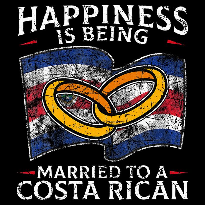 Costa Rica Marriage Costa Rican Heritage Married Flag Toddler T-Shirt