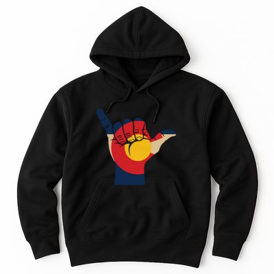 Colorado Rocky Mountain Shirts Shaka Sign Flag Of Colorado Hoodie