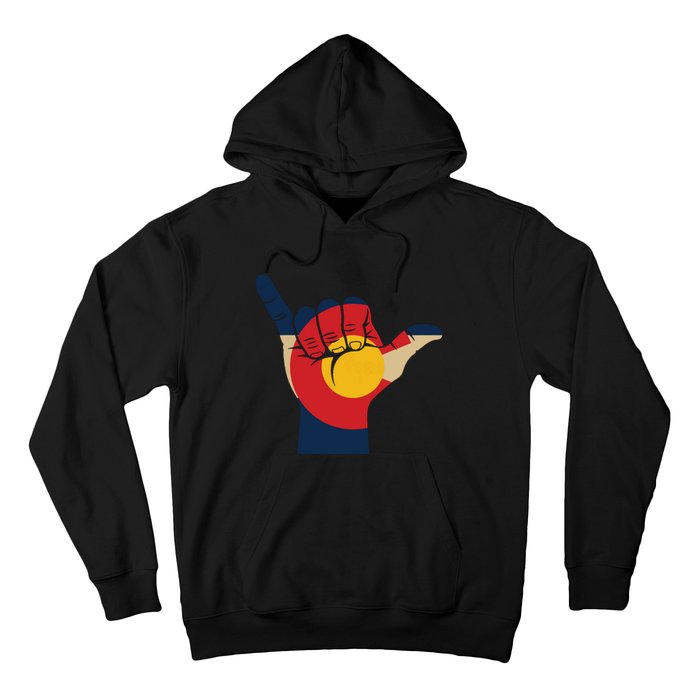 Colorado Rocky Mountain Shirts Shaka Sign Flag Of Colorado Hoodie