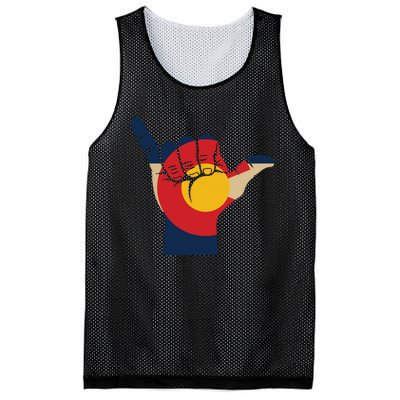 Colorado Rocky Mountain Shirts Shaka Sign Flag Of Colorado Mesh Reversible Basketball Jersey Tank