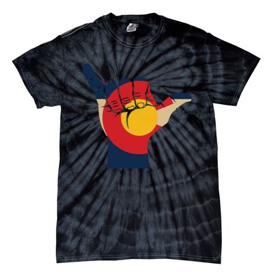 Colorado Rocky Mountain Shirts Shaka Sign Flag Of Colorado Tie-Dye T-Shirt