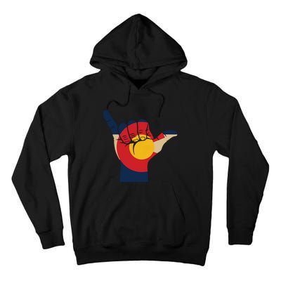 Colorado Rocky Mountain Shirts Shaka Sign Flag Of Colorado Tall Hoodie