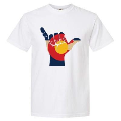 Colorado Rocky Mountain Shirts Shaka Sign Flag Of Colorado Garment-Dyed Heavyweight T-Shirt