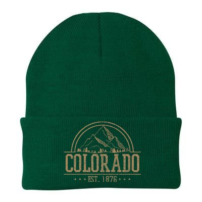 Colorado Rocky Mountains Est. 1876 Hiking Outdoor Knit Cap Winter Beanie