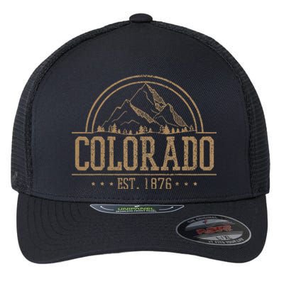 Colorado Rocky Mountains Est. 1876 Hiking Outdoor Flexfit Unipanel Trucker Cap