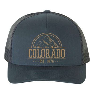 Colorado Rocky Mountains Est. 1876 Hiking Outdoor Yupoong Adult 5-Panel Trucker Hat