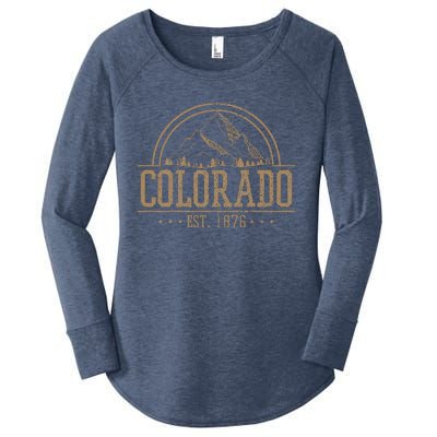 Colorado Rocky Mountains Est. 1876 Hiking Outdoor Women's Perfect Tri Tunic Long Sleeve Shirt