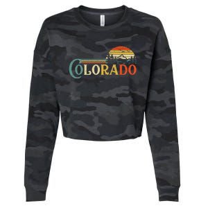 Colorado Rocky Mountain Sun Boulder Hiking Cropped Pullover Crew