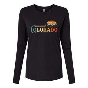 Colorado Rocky Mountain Sun Boulder Hiking Womens Cotton Relaxed Long Sleeve T-Shirt